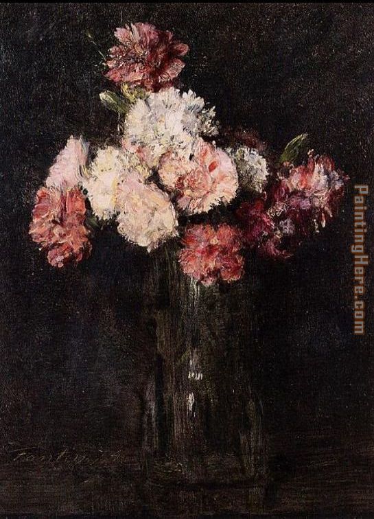 Carnations in a Champagne Glass painting - Henri Fantin-Latour Carnations in a Champagne Glass art painting